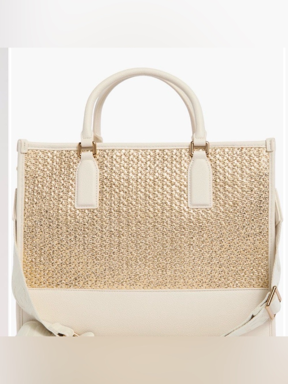 Kurt Geiger London Chriswick Raffia Woven Tote - Picture 2 of 4